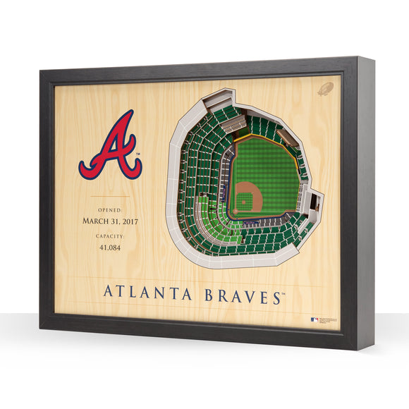 Atlanta Braves | 3D Stadium View | Stadium | Wall Art | Wood