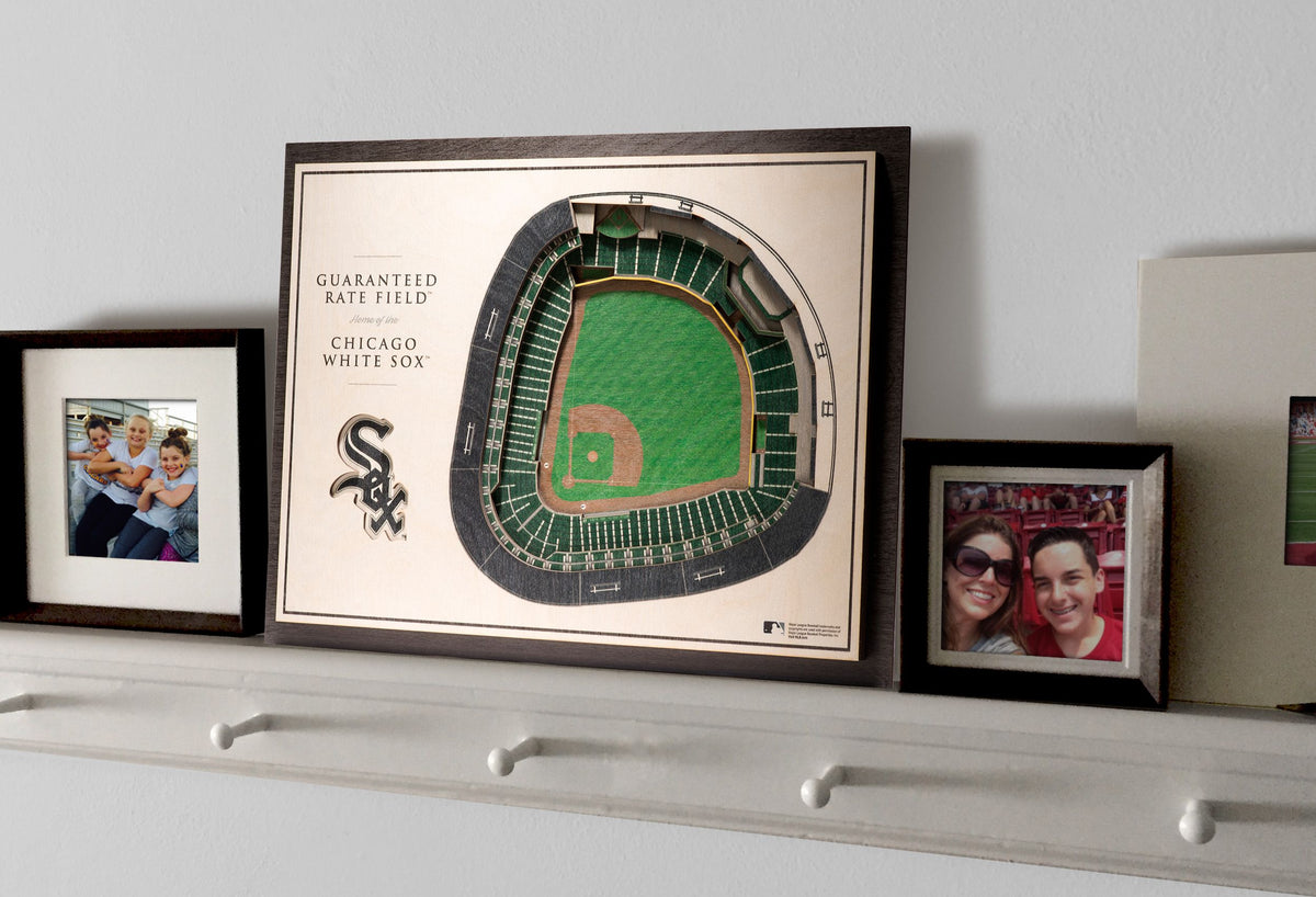 Chicago White Sox Guaranteed Rate Field 3D Wood Stadium Replica