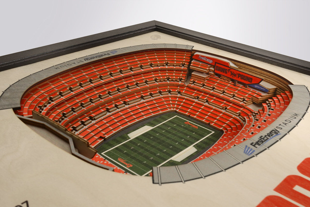 Officially Licensed NFL Cleveland Browns StadiumView 3D Wall Art