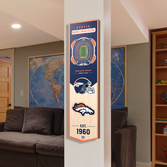 Denver Broncos | Stadium Banner | Home of the Broncos | Wood