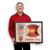 Indiana Hoosiers | 3D Stadium View | Assembly Hall | Wall Art | Wood