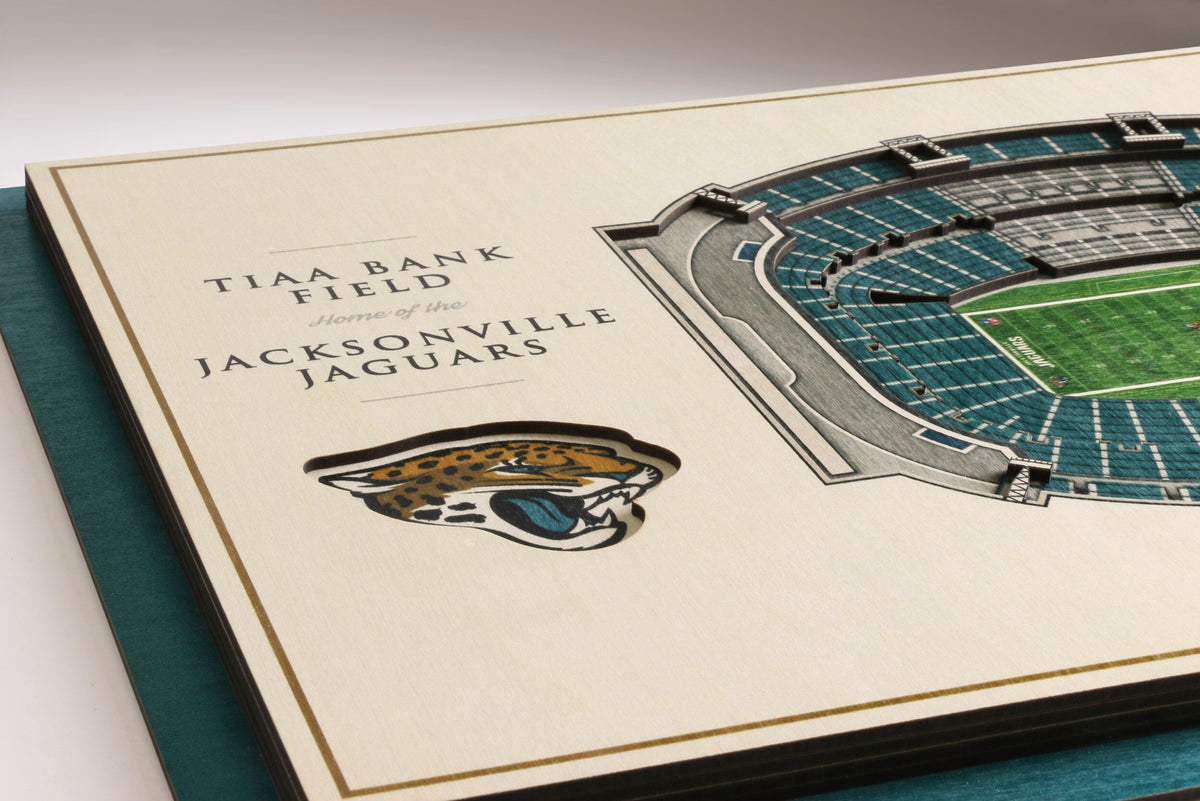 Jacksonville Jaguars Panoramic Poster - TIAA Bank Field NFL Fan Cave Decor