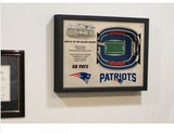 New England Patriots | 3D Stadium View | Gillette Stadium | Wall Art | Wood