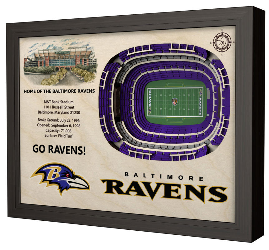M&T Bank Stadium - Baltimore Ravens Art Print - the Stadium Shoppe
