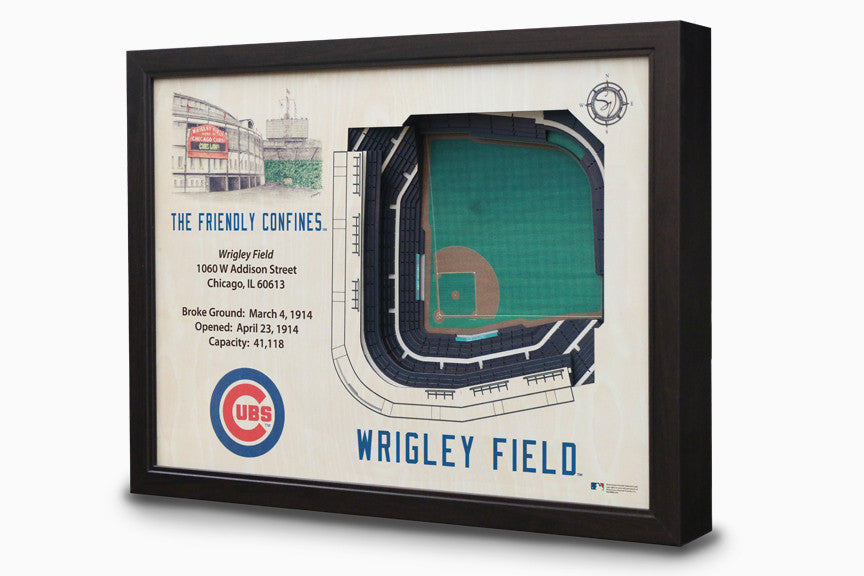 Wrigley Field Ivy 2x Matted 40x28 Large Gold Ornate Framed Art Print from  the Stadium Series