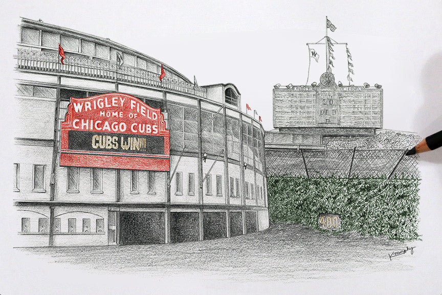  Wrigley Field Seating Map - Baseball Seating Map - 24x24  Gallery Wrapped Canvas Wall Art: Posters & Prints