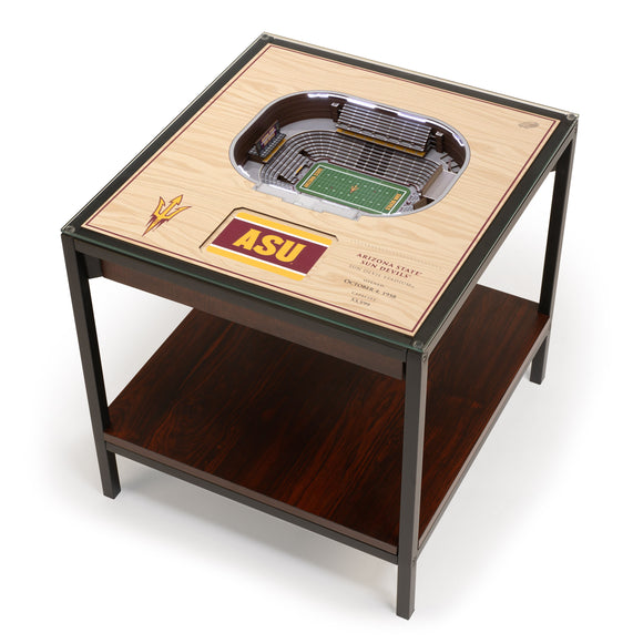Arizona State Sun Devils | 3D Stadium View | Lighted End Table | Wood