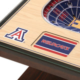 Arizona Wildcats | Basketball | 3D Stadium View | Lighted End Table | Wood