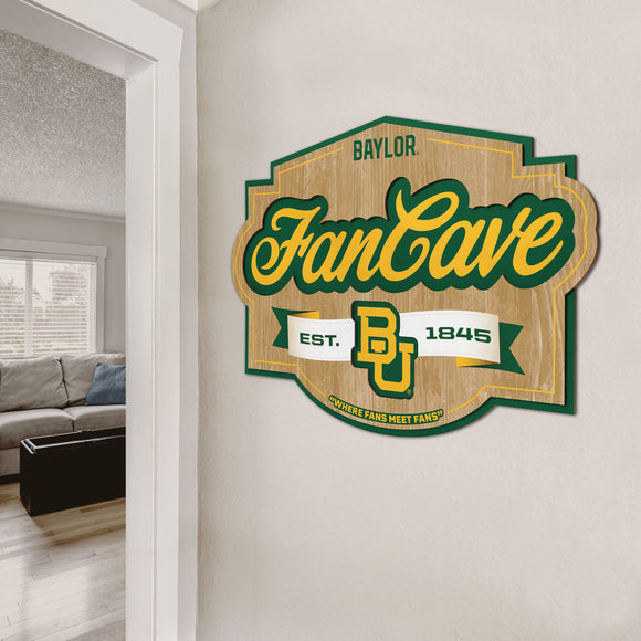 Baylor Bears | Fan Cave Sign | 3D | NCAA