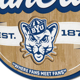 BYU Cougars | Fan Cave Sign | 3D | NCAA