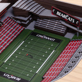 Cincinnati Bearcats | 3D Stadium View | Nippert Stadium | Wall Art | Wood