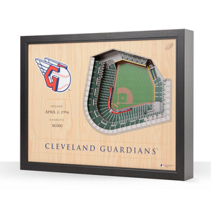 Cleveland Guardians | 3D Stadium View | Progressive Field | Wall Art | Wood