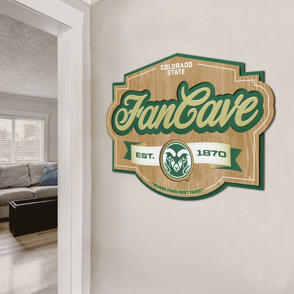 Colorado State Rams | Fan Cave Sign | 3D | NCAA