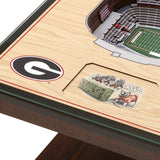 Georgia Bulldogs | 3D Stadium View | Lighted End Table | Wood
