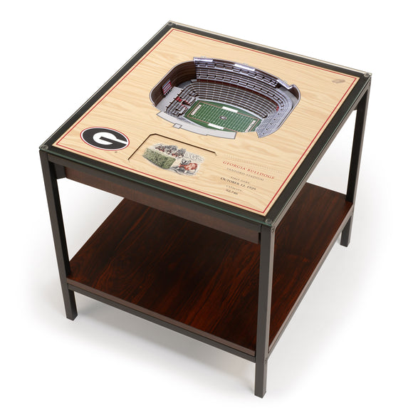 Georgia Bulldogs | 3D Stadium View | Lighted End Table | Wood