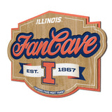 Illinois Illini | Fan Cave Sign | 3D | NCAA