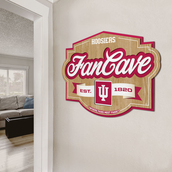 Indiana Hoosiers | Fan Cave Sign | 3D | NCAA