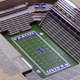 Kansas State Wildcats | 3D Stadium View | Lighted End Table | Wood