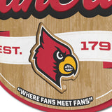 Louisville Cardinals | Fan Cave Sign | 3D | NCAA