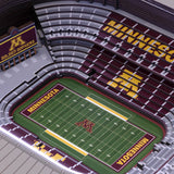 Minnesota Golden Gophers | 3D Stadium View | Lighted End Table | Wood