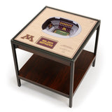 Minnesota Golden Gophers | 3D Stadium View | Lighted End Table | Wood