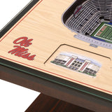 Mississippi Rebels | 3D Stadium View | Lighted End Table | Wood