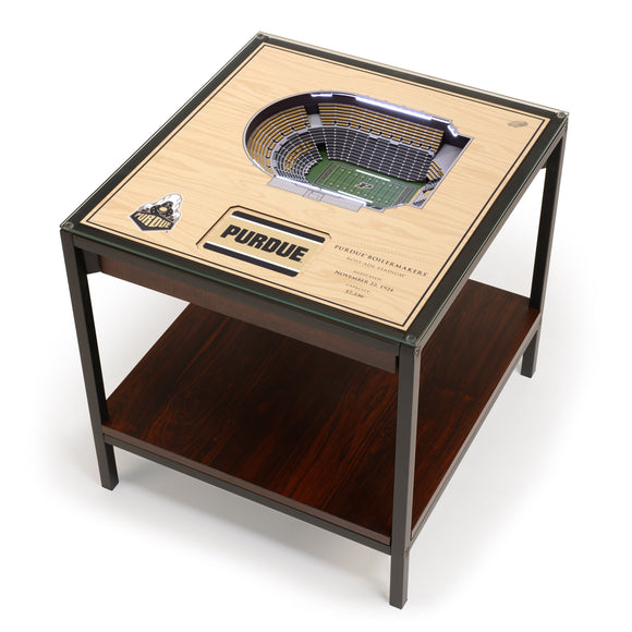 Purdue Boilermakers| Football | 3D Stadium View | Lighted End Table | Wood