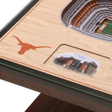 Texas Longhorns | 3D Stadium View | Lighted End Table | Wood