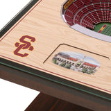 USC Trojans | 3D Stadium View | Lighted End Table | Wood