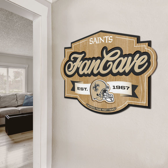 New Orleans Saints | Fan Cave Sign | 3D | NFL