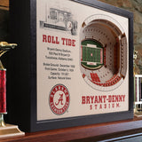 Alabama Crimson Tide | 3D Stadium View | Bryant Denny Stadium | Wall Art | Wood