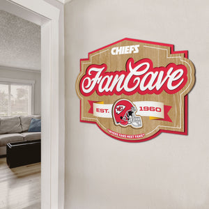 Kansas City Chiefs | Fan Cave Sign | 3D | NFL