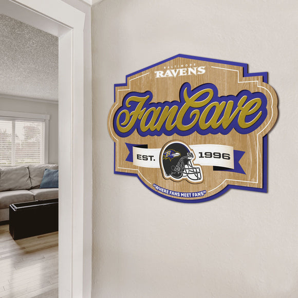 Baltimore Ravens | Fan Cave Sign | 3D | NFL