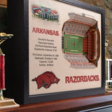 Arkansas Razorbacks | 3D Stadium View | Donald W Reynolds Stadium | Wall Art | Wood