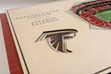 Atlanta Falcons | 3D Stadium View | Mercedes-Benz Stadium | Wall Art | Wood | 5 Layer
