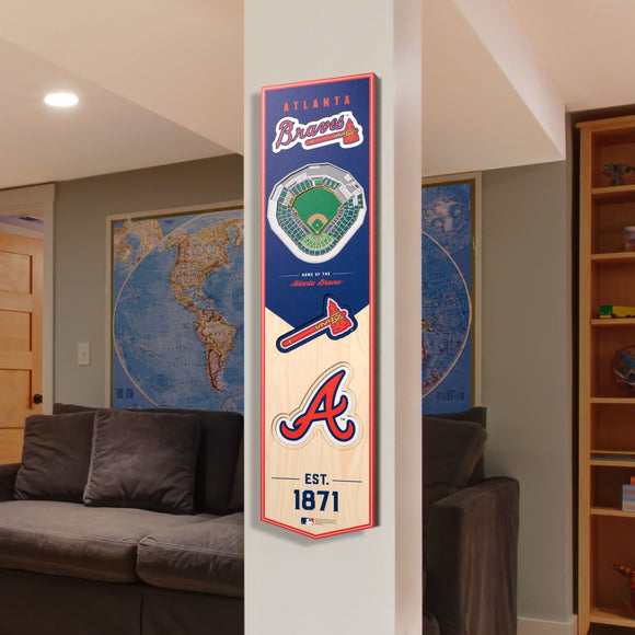 Atlanta Braves | Stadium Banner | Home of the Braves | Wood