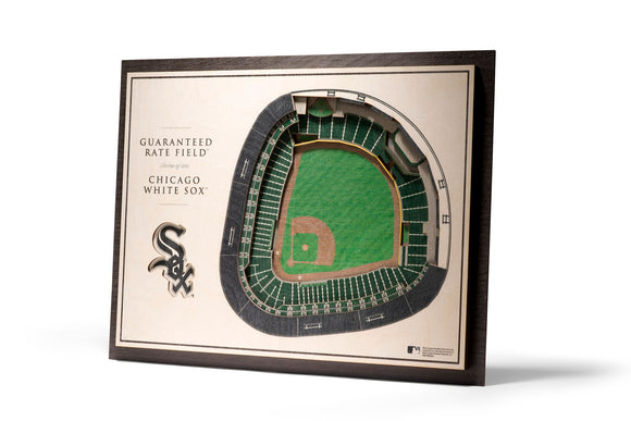 Chicago White Sox | 3D Stadium View | Guaranteed Rate Field | Wall Art | Wood | 5 Layer