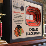 Chicago Blackhawks | 3D Stadium View | United Center | Wall Art | Wood