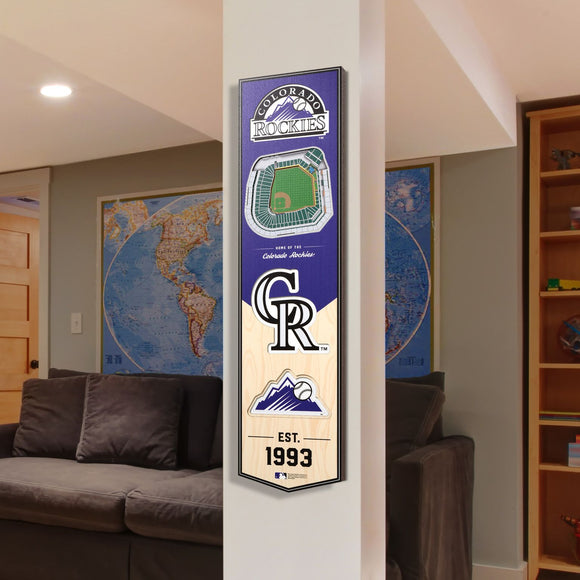 Colorado Rockies | Stadium Banner | Home of the Rockies | Wood