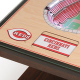 Cincinnati Reds | 3D Stadium View | Lighted End Table | Wood