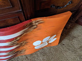 Clemson Tigers | American Flag | Jack | Wood | Handmade | 19 x 38