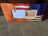 Clemson Tigers | American Flag | Jack | Wood | Handmade | 13 x 25