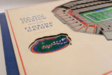 Florida Gators | 3D Stadium View | Ben Hill Griffin Stadium | Wall Art | Wood | 5 Layer