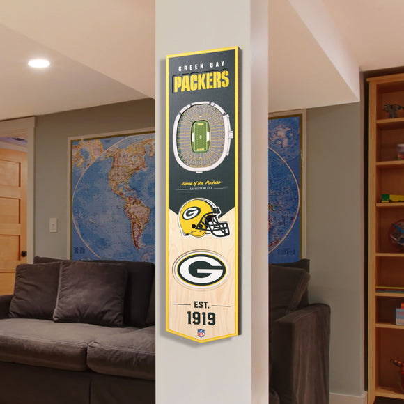 Green Bay Packers | Stadium Banner | Home of the Packers | Wood