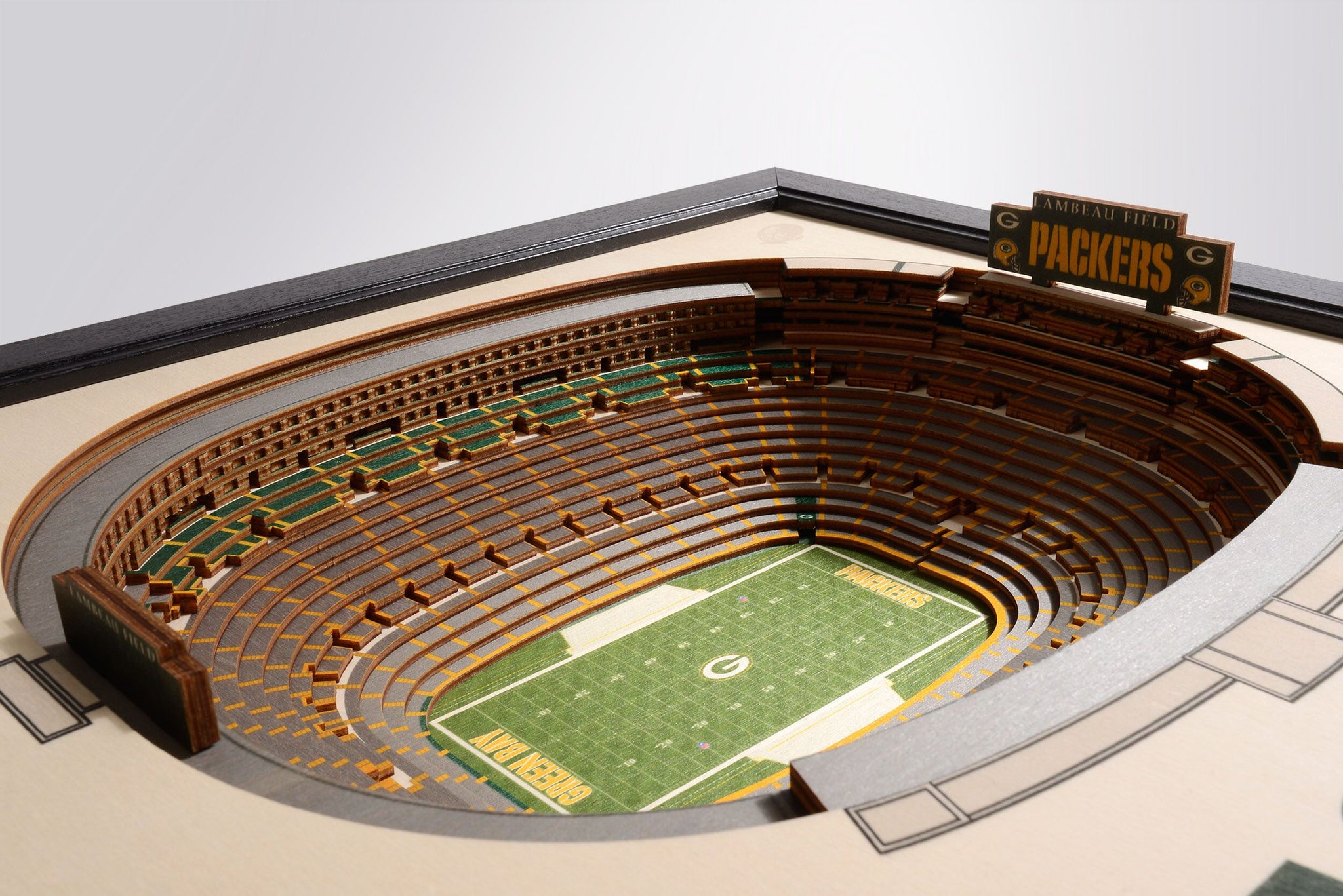 Green Bay Packers Lambeau Field 25.5 x 19.5 Stadium Views Wall Art