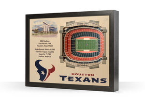 Houston Texans | 3D Stadium View | NRG Stadium | Wall Art | Wood
