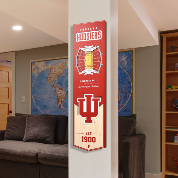 Indiana Hoosiers | Stadium Banner | Assembly Hall | Wood