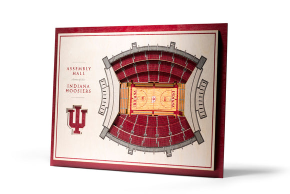 Indiana Hoosiers | 3D Stadium View | Assembly Hall | Wall Art | Wood | 5 Layer