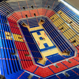 Kansas Jayhawks | 3D Stadium View | Lighted End Table | Wood