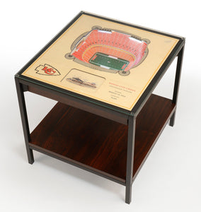 Kansas City Chiefs | 3D Stadium View | Lighted End Table | Wood